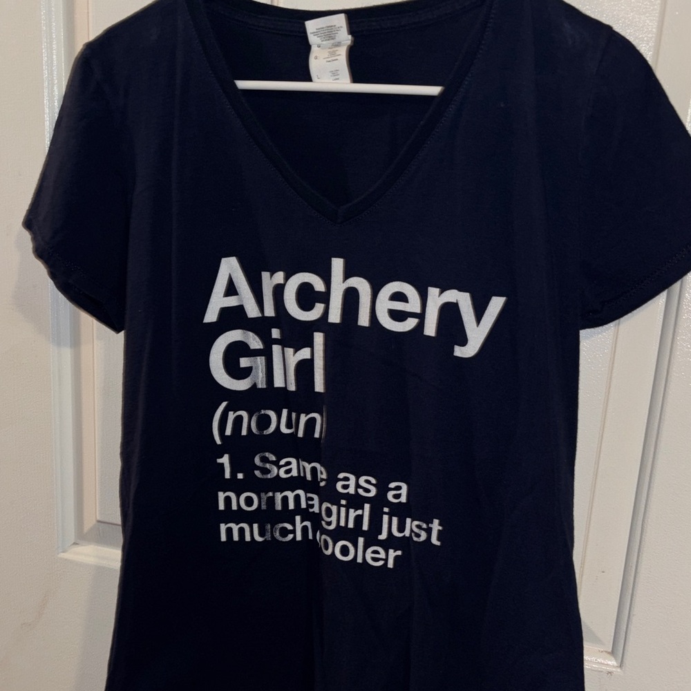 Navy blue Archery Girl Graphic T-Shirt